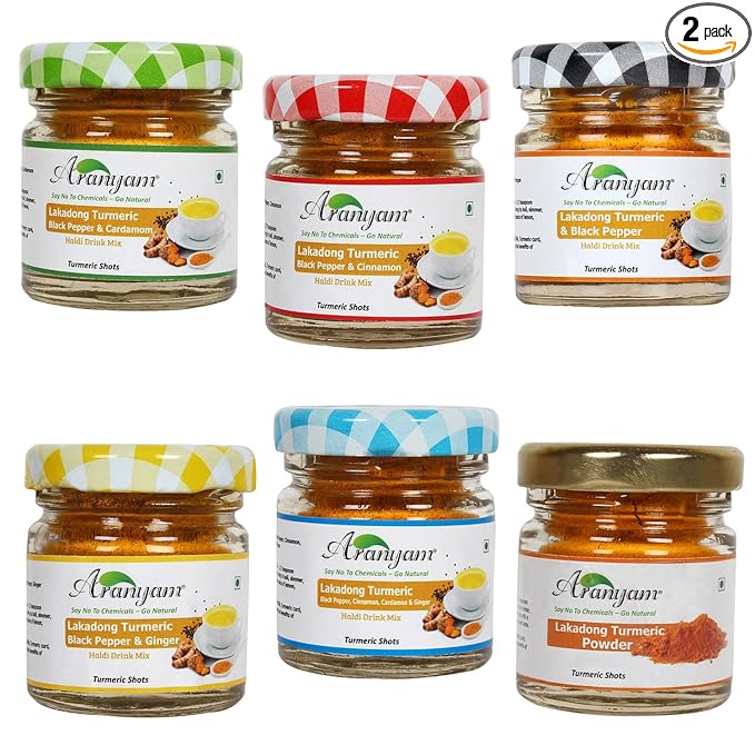 Lakadong Turmeric Drink Mix Combo - 6 Variants