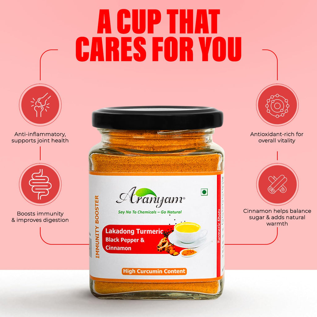 Lakadong Turmeric Drink Mix with Black Pepper & Cinnamon