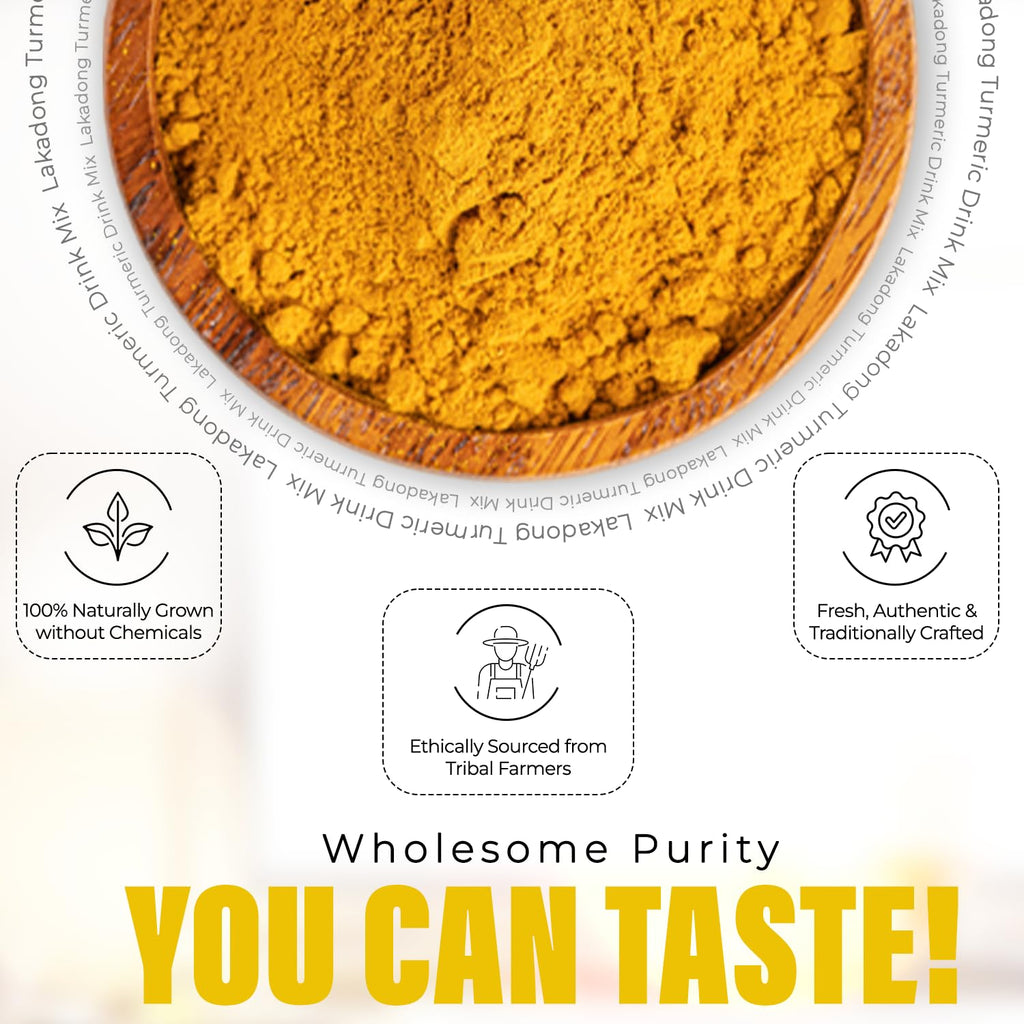 Lakadong Turmeric Drink Mix with Black Pepper & Ginger