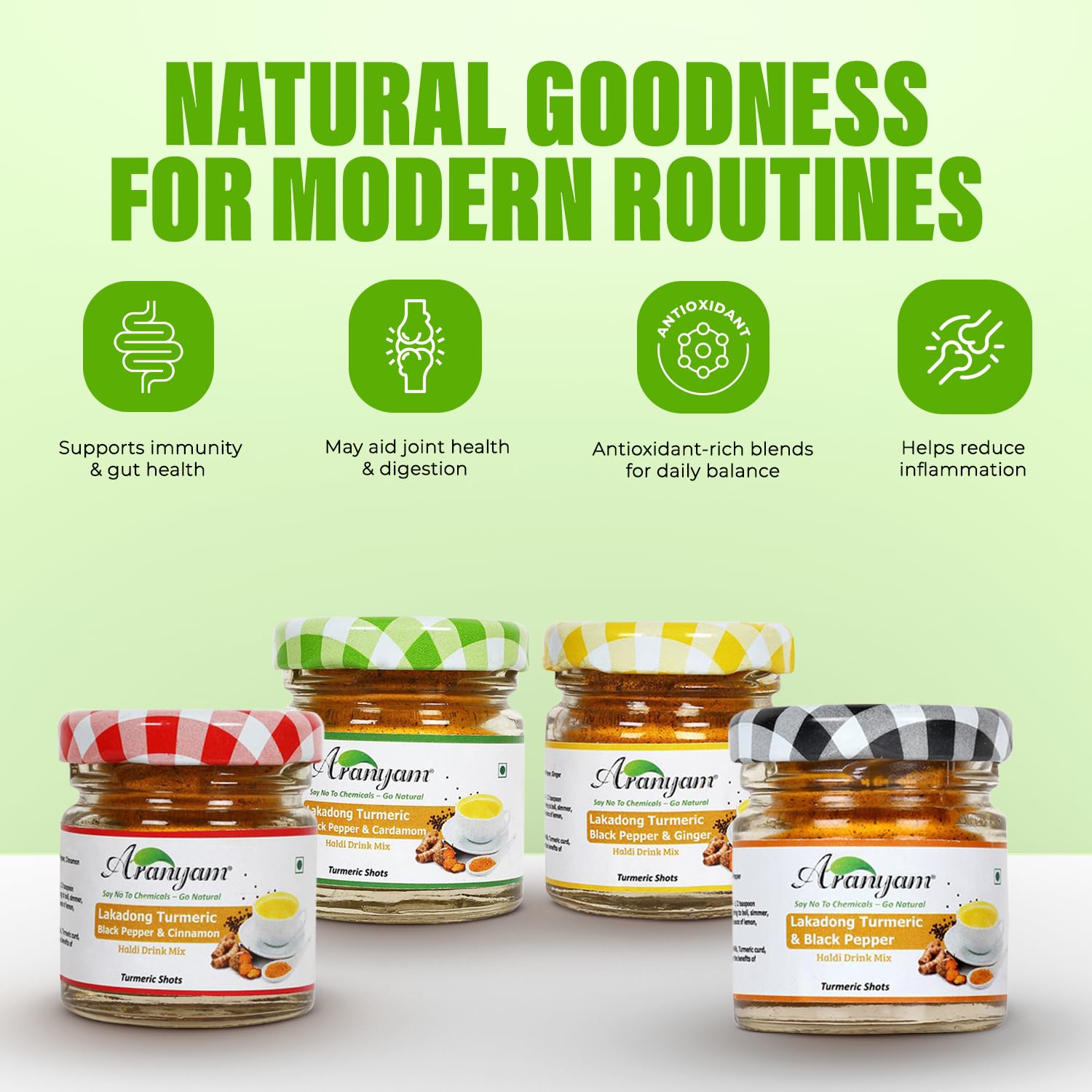 Lakadong Turmeric Drink Mix Combo - 4 Variants