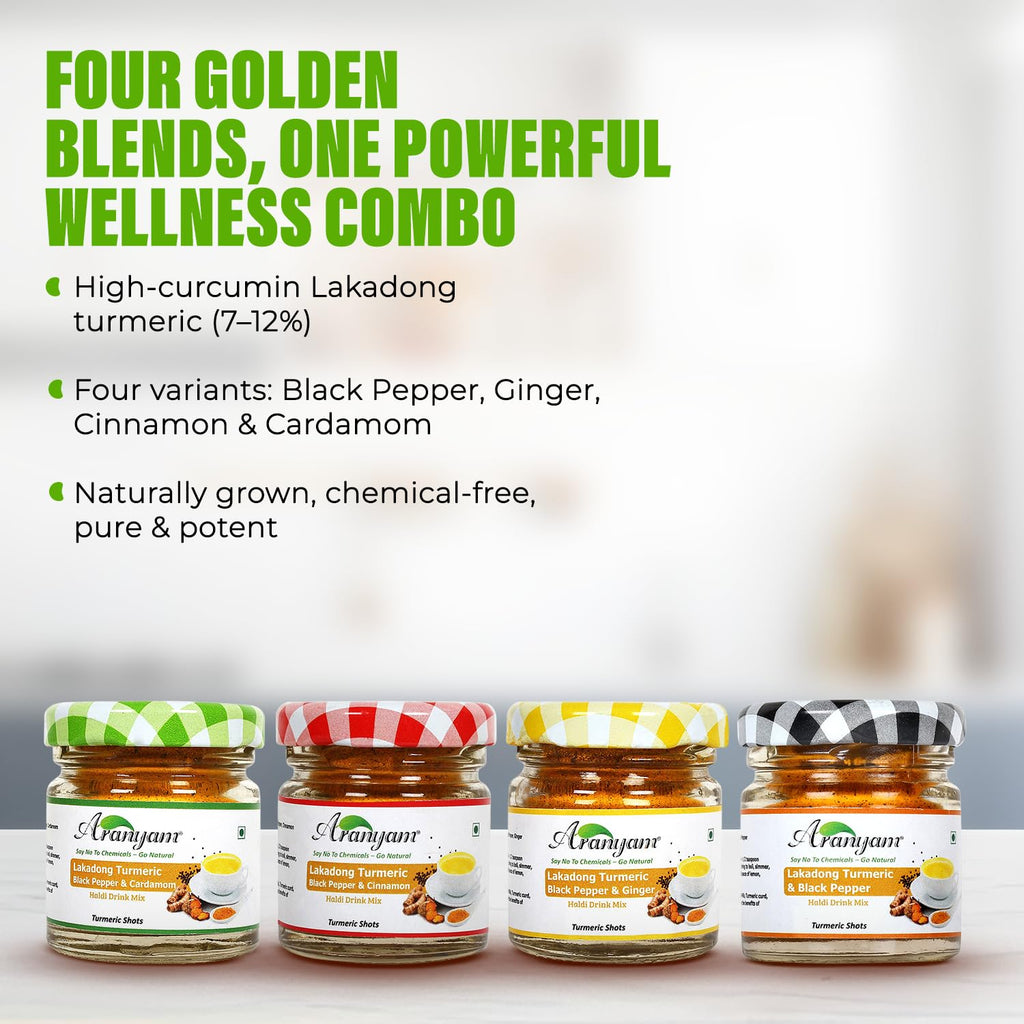 Lakadong Turmeric Drink Mix Combo - 4 Variants