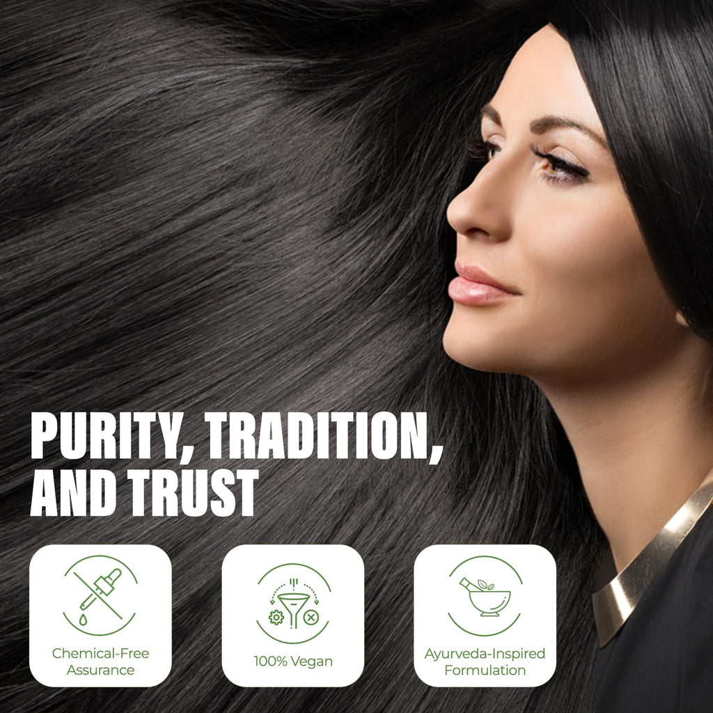 Natural Hair Colour Pack (Soft Black)