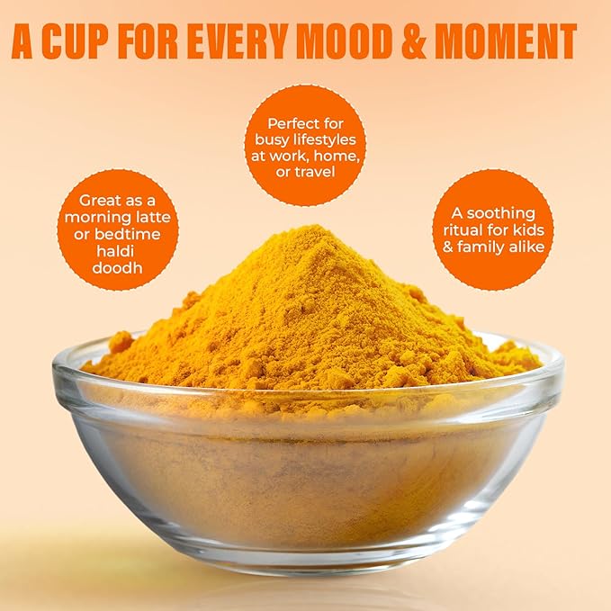 Lakadong Turmeric Drink Mix with Black Pepper, Saffron, Cardamom & Ginger