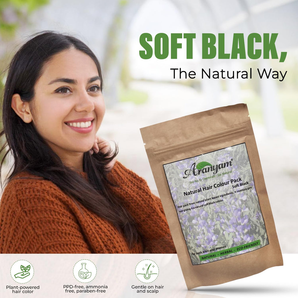 Natural Hair Colour Pack (Soft Black)
