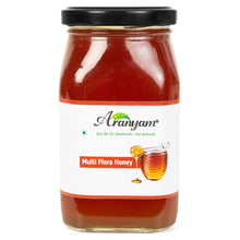 Load image into Gallery viewer, Aranyam Himalayan Multiflora Honey in Glass Bottle - 500g | Pure, Wild, Natural &amp; Unprocessed Honey by Cerana Indica Bee
