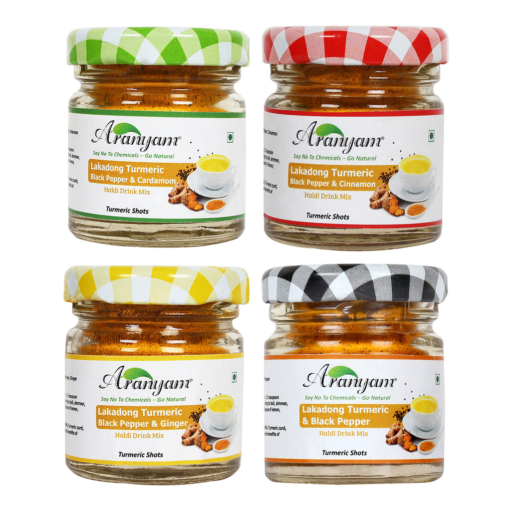Lakadong Turmeric Drink Mix Combo - 4 Variants