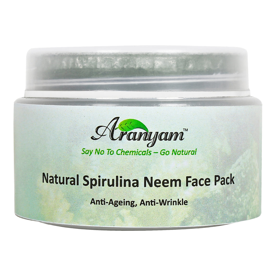 Natural Anti Wrinkle Spirulina Neem Face Pack, 30gm